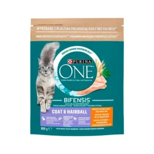 Purina One Bifensis Coat & Hairball – csirkés és teljes kiőrlésű gabonás macskaeledel